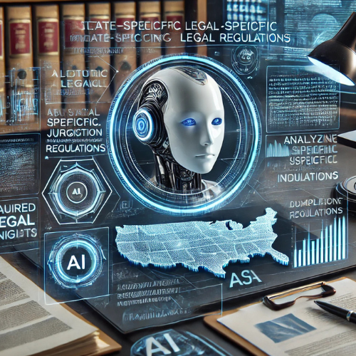 AI generating legal contracts, NDAs, and agreements on a sleek digital platform.